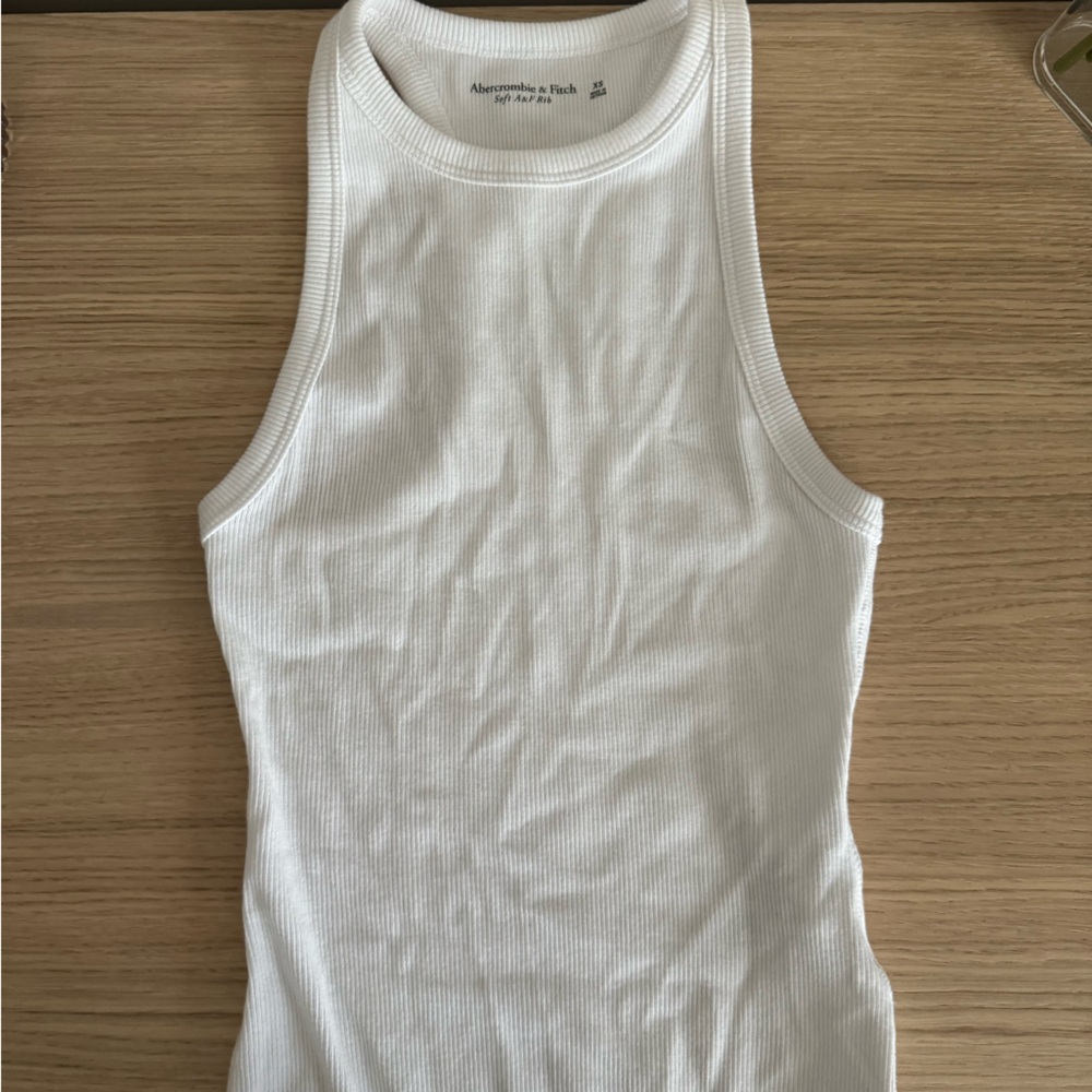 White ribbed high neck bodysuit